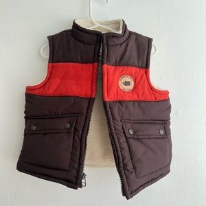 Janie and Jack Sherpa puffer vest 12-18m